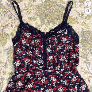 Floral Cami with Lace Detailing